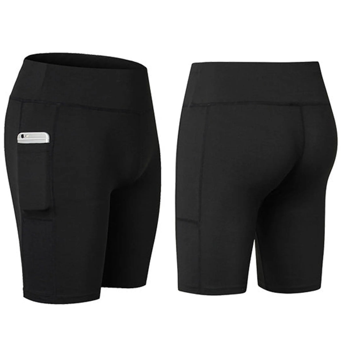 All Seasons Yoga Shorts Stretchable With Phone Pocket - Pack Of: 1