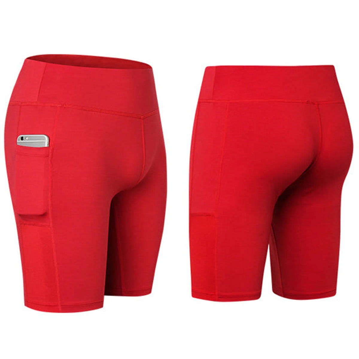 All Seasons Yoga Shorts Stretchable With Phone Pocket - Pack Of: 1