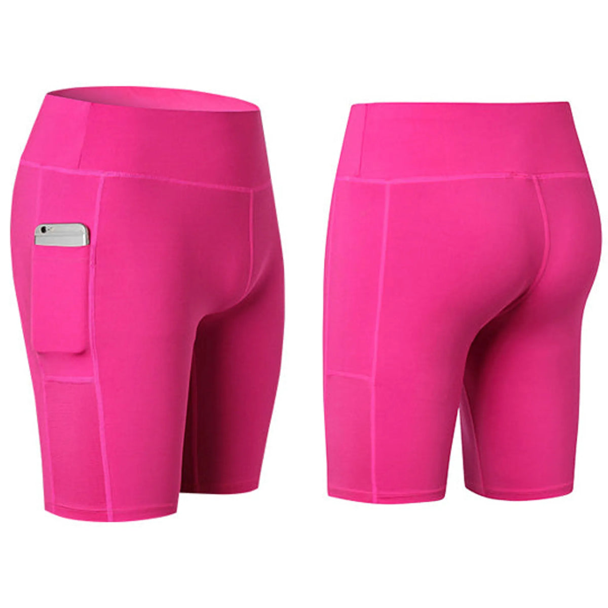 All Seasons Yoga Shorts Stretchable With Phone Pocket - Pack Of: 1