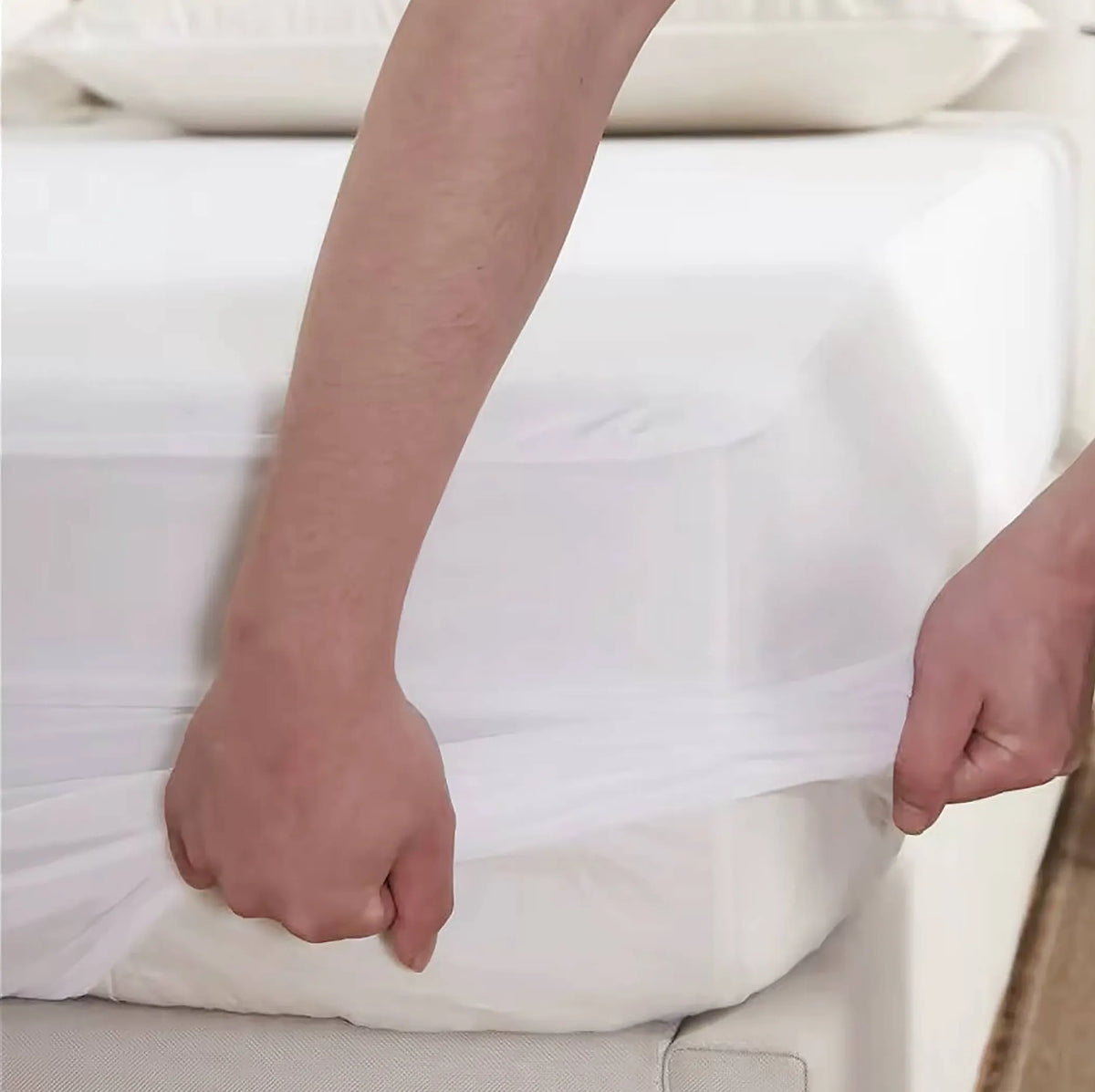 King Size Waterproof Mattress Pad Fitted Elastic Cover