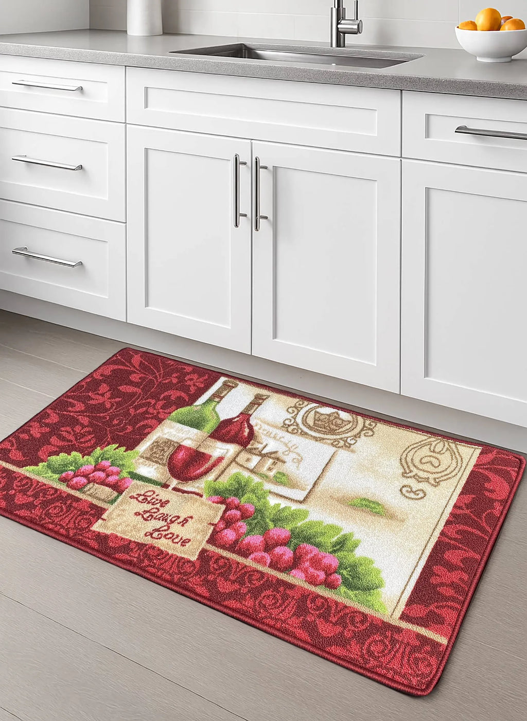 Washable Kitchen Mat With Non-Slip Backing