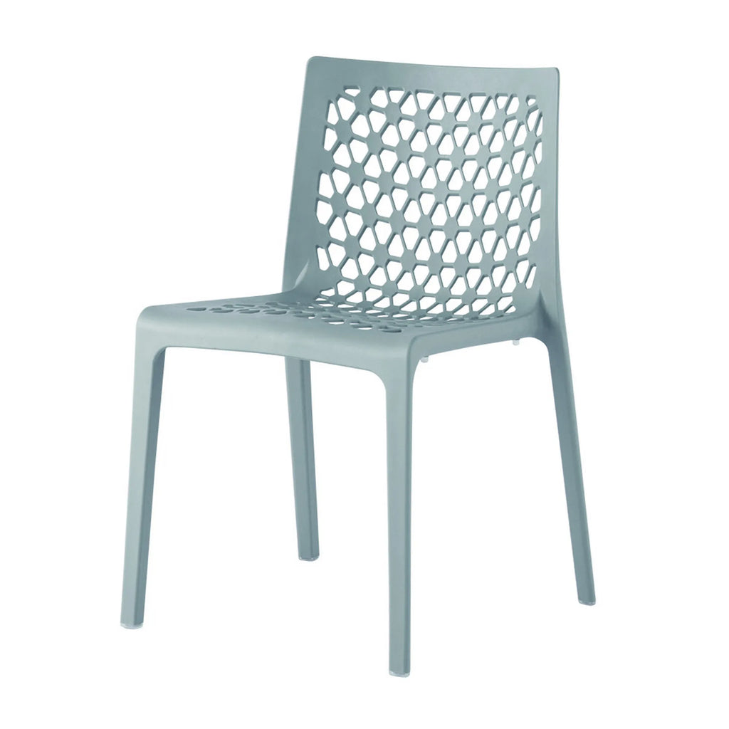 Set of Two Heavy Duty Plastic Outdoor Stacking Dining Chairs