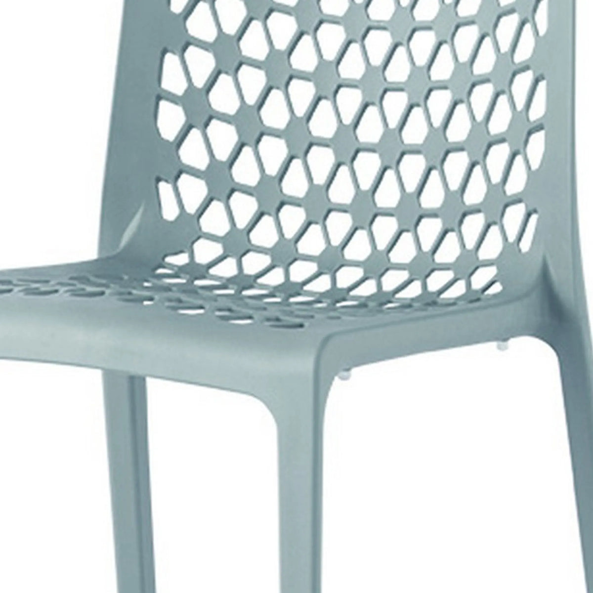 Set of Two Heavy Duty Plastic Outdoor Stacking Dining Chairs