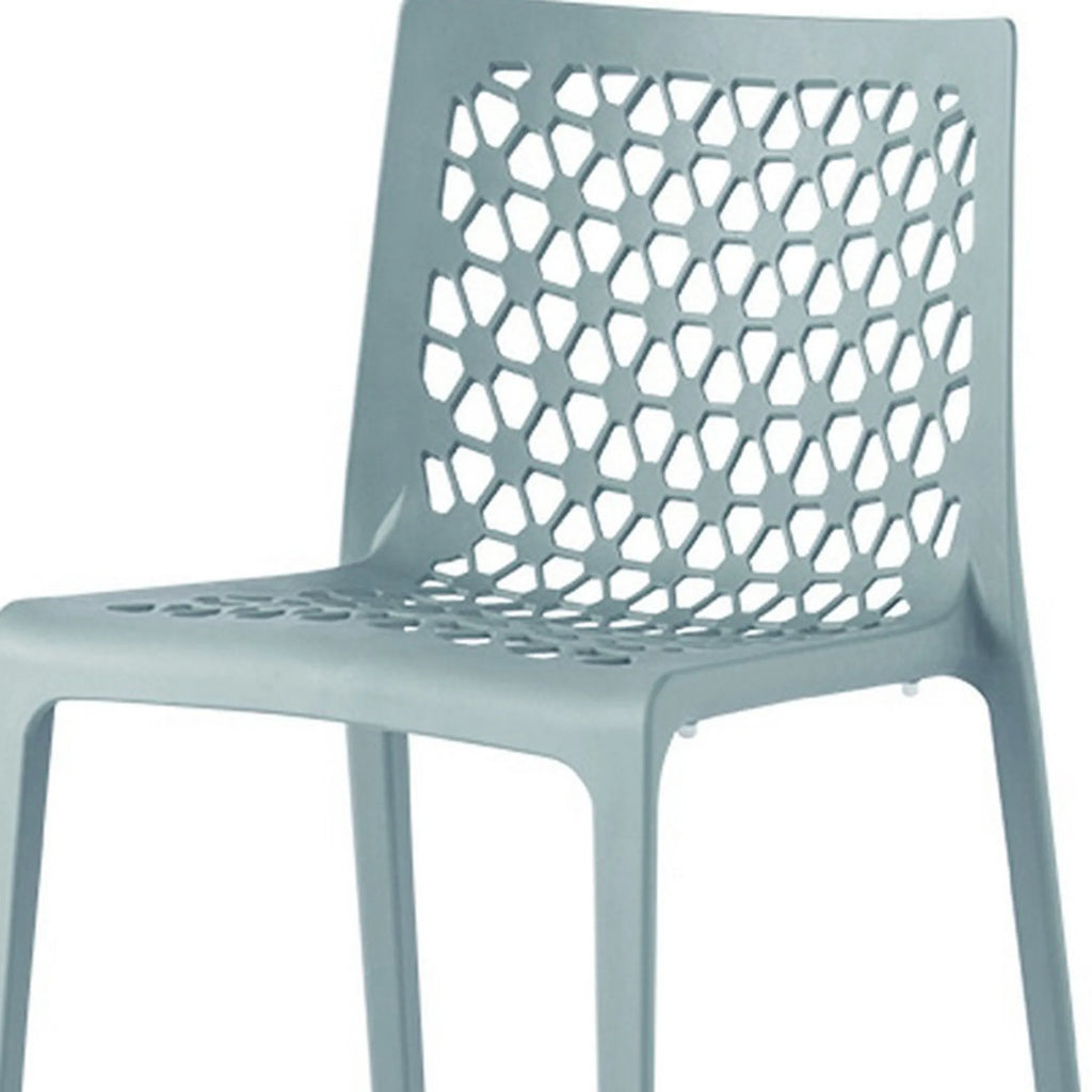 Set of Two Heavy Duty Plastic Outdoor Stacking Dining Chairs