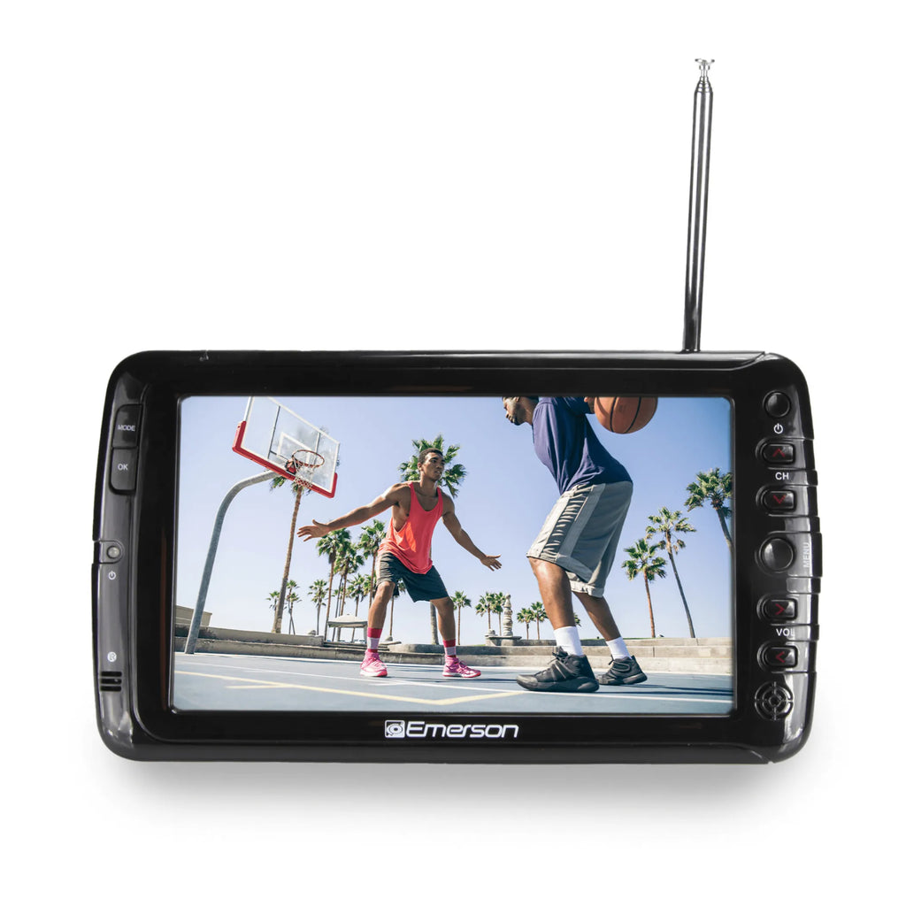 Portable TV and Digital Multimedia Player with Built-In Battery and DC Car Cord