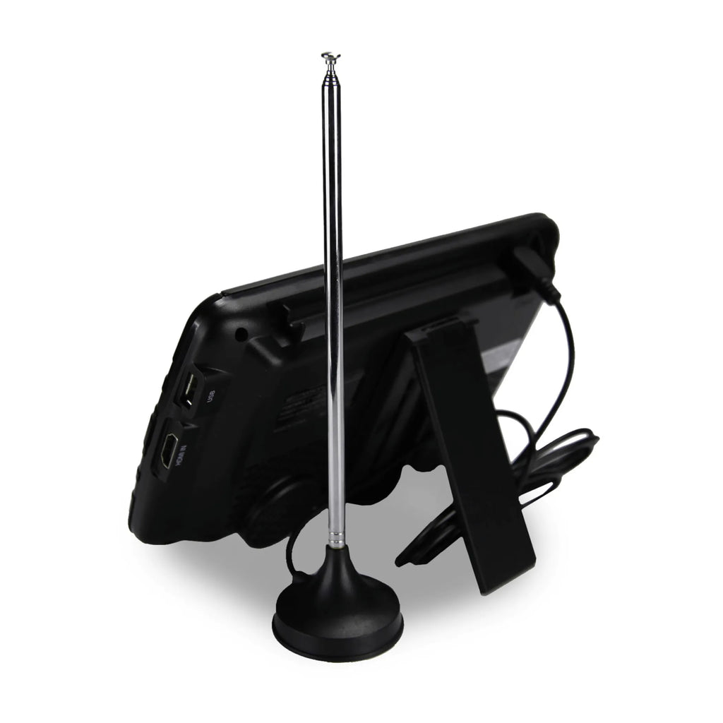 Portable TV and Digital Multimedia Player with Built-In Battery and DC Car Cord