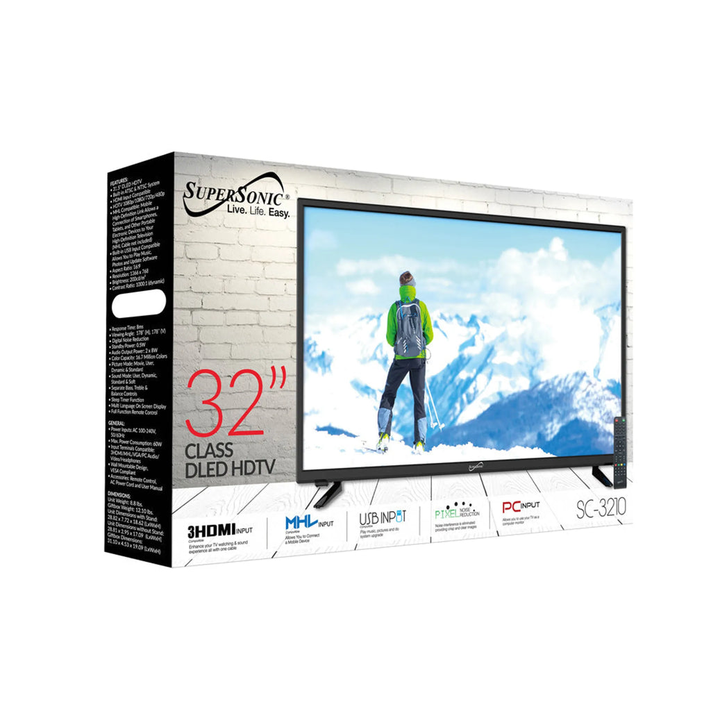Supersonic Supersonic 1080p Widescreen LED HDTV with USB, SD Card Reader and HDMI