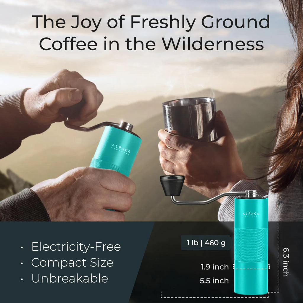Manual Coffee Grinder Stainless Steel Conical Burr Coffee Grinder Manual with Adjustable Setting Double Bearing Hand Espresso Grinder Perfect for Home