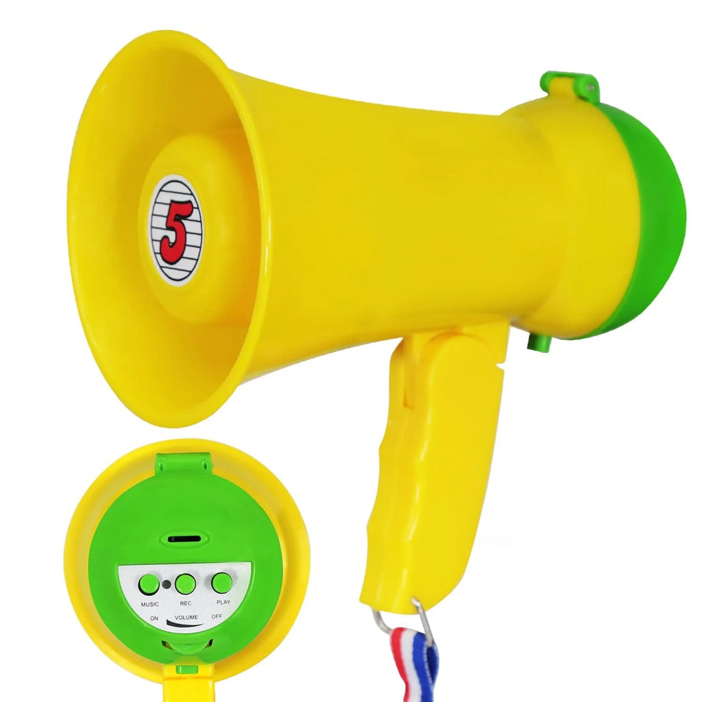Megaphone Bullhorn Speaker 15W Mini Battery Power Bull horn w Siren 400 Yard Range
