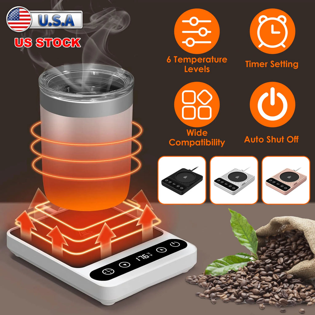 Desktop Electric Mug Warmer Auto Shut Off Timer