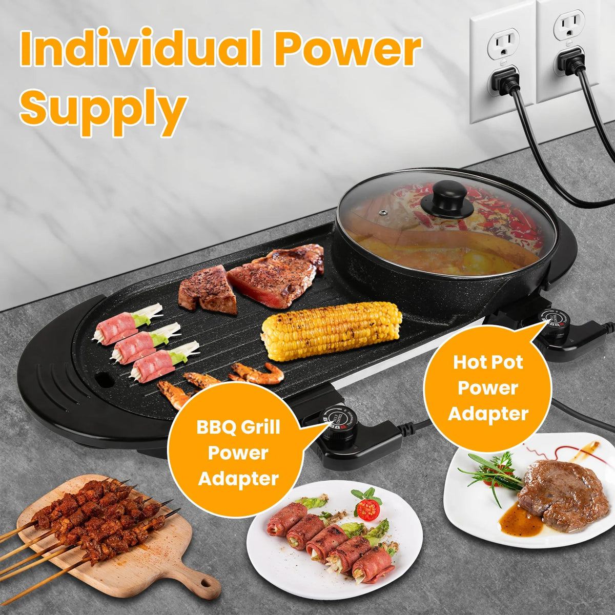 2 in 1 Electric Hot Pot