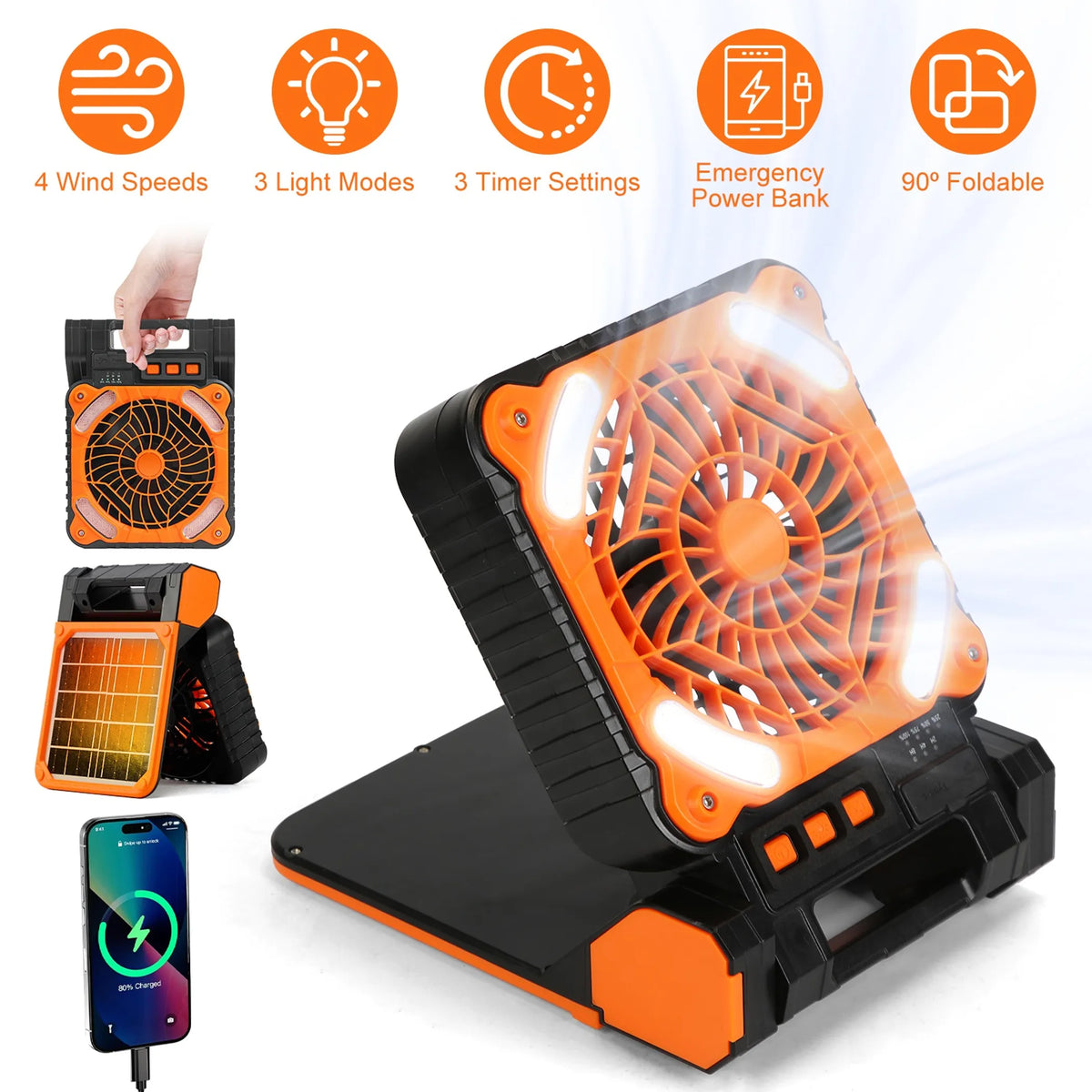 Solar Camping Fan
