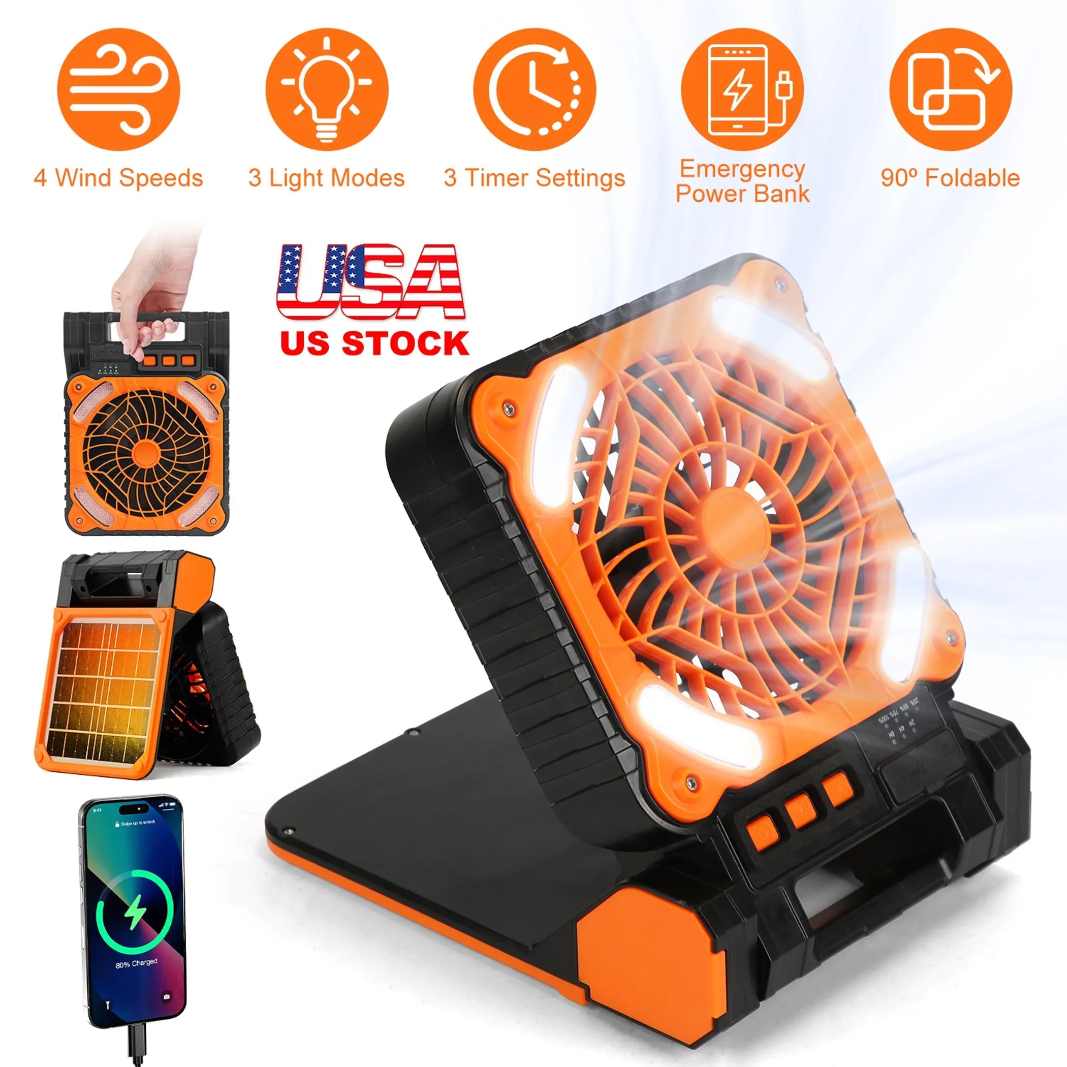 Solar Camping Fan