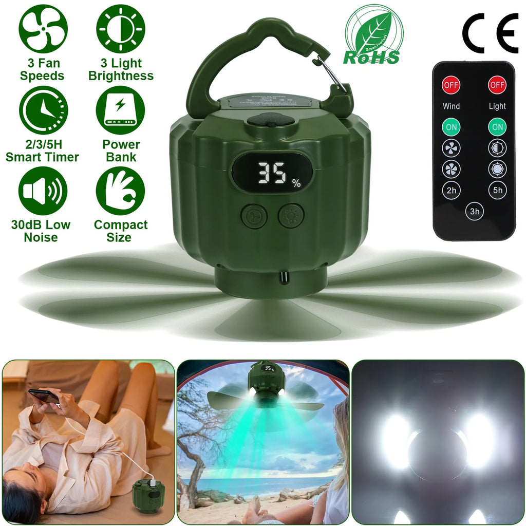 Portable Camping Ceiling LED Fan