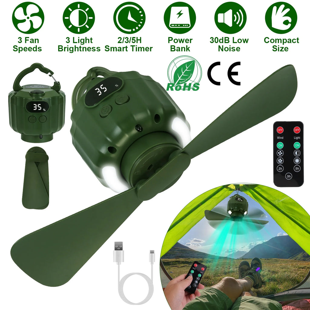 Portable Camping Ceiling LED Fan