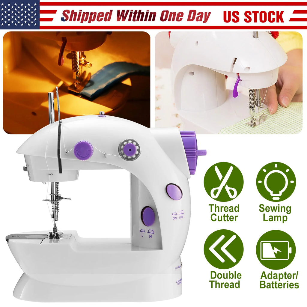 Electric Sewing Machine Portable 2 Speed Overlock Foot
