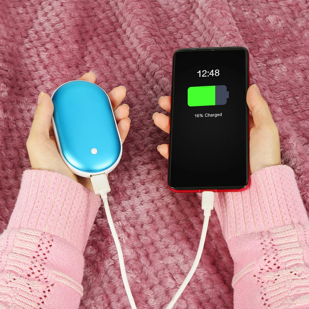 Portable Hand Warmer 5000mAh Power Bank Rechargeable Pocket Warmer