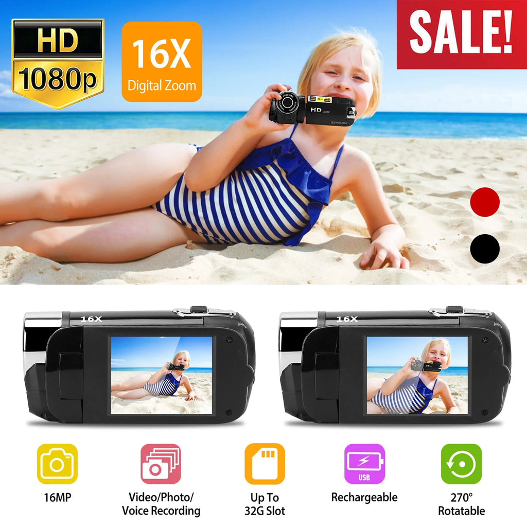 HD 1080P Digital Video Camcorder 2.7in 16X Zoom DV Camera