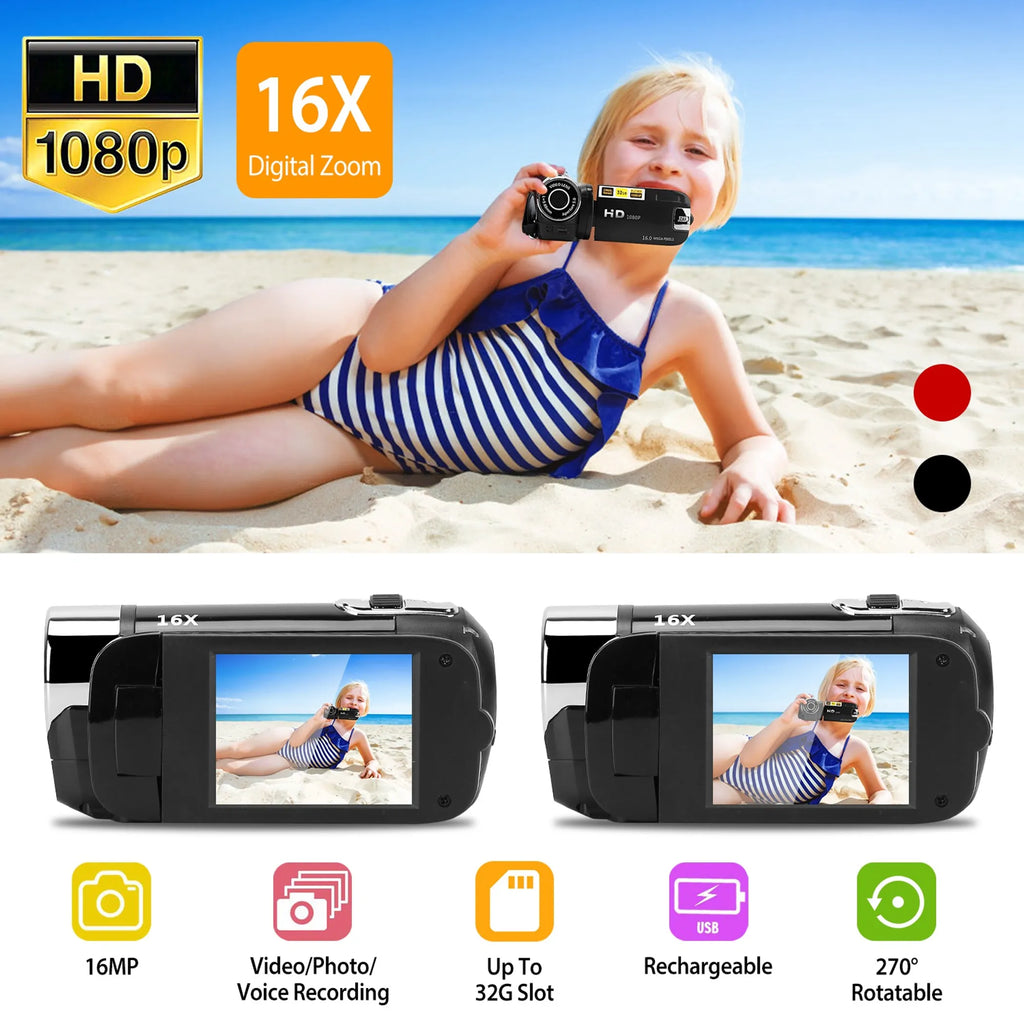 HD 1080P Digital Video Camcorder 2.7in 16X Zoom DV Camera