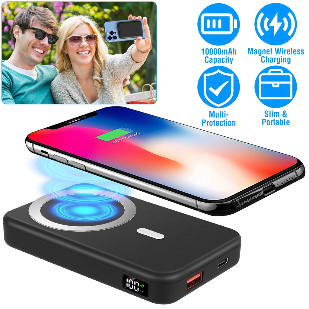 Wireless Power Bank 10000mAh Magnetic Portable Charger