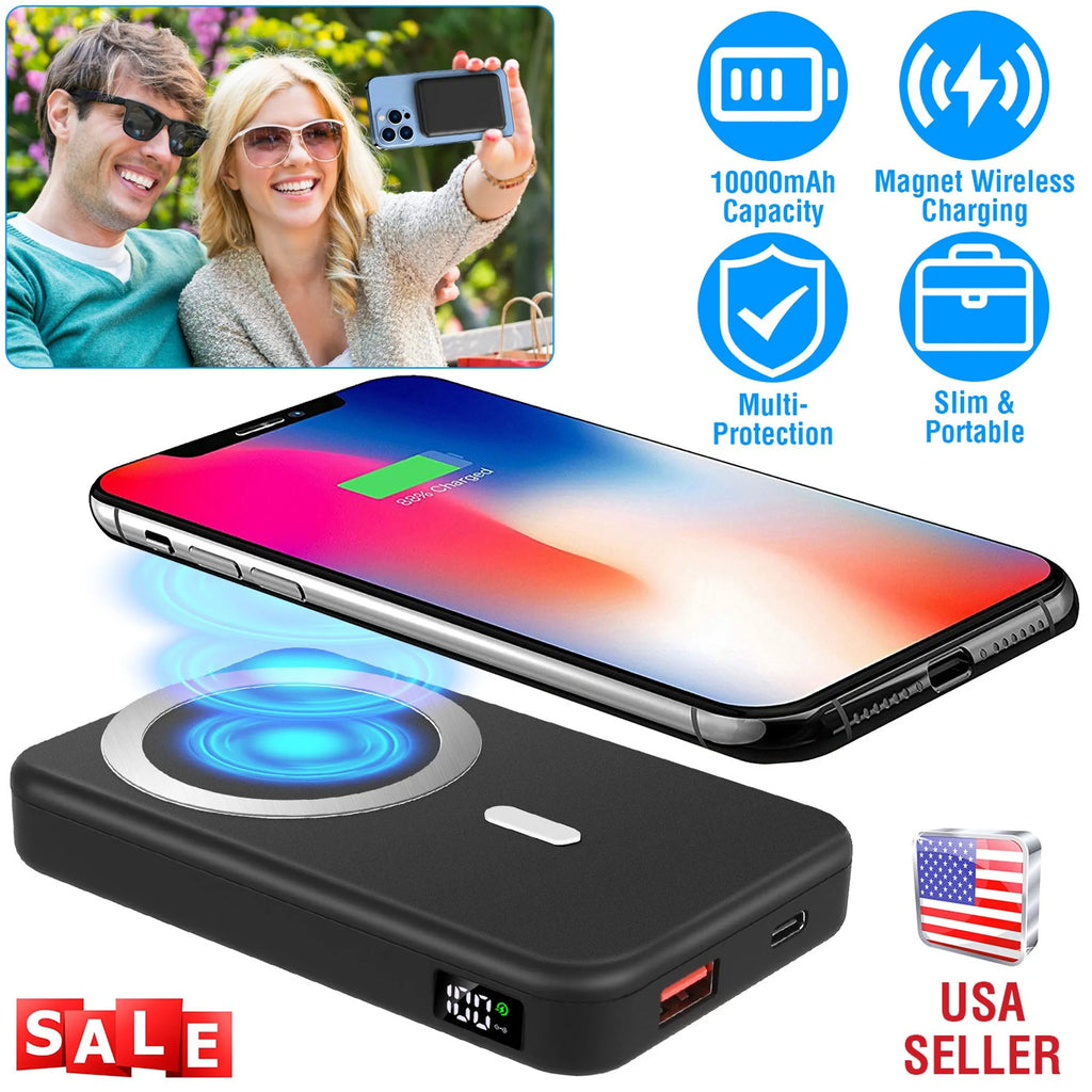 Wireless Power Bank 10000mAh Magnetic Portable Charger