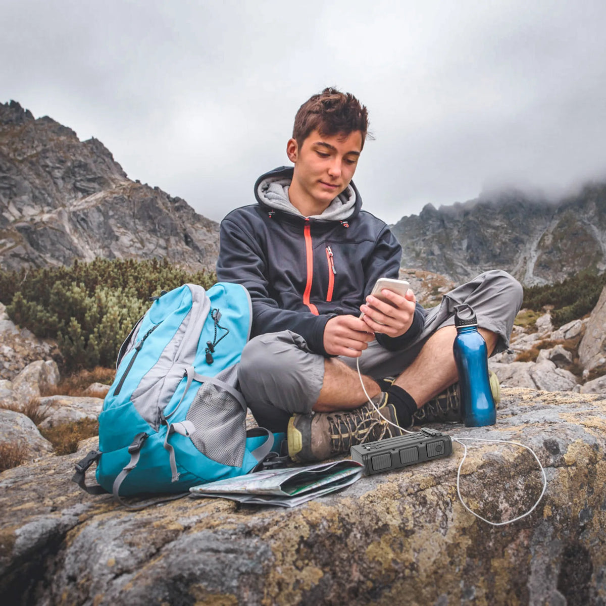 50000mAh Solar Power Bank Portable Fast Charger