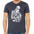 Hugging Skeletons T Shirt- Men's Gothic Skeleton Couple Tee