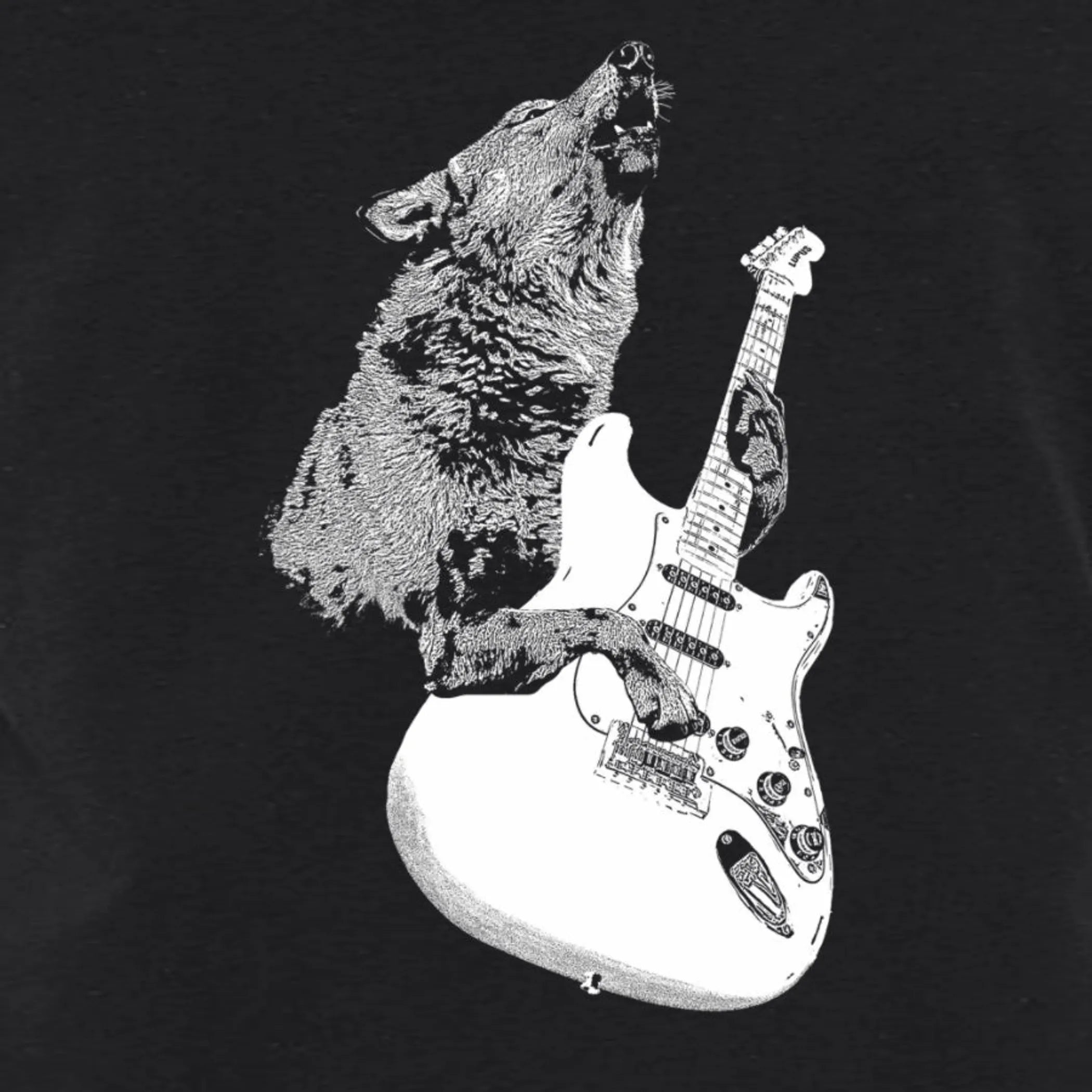 Wolf Playing Guitar