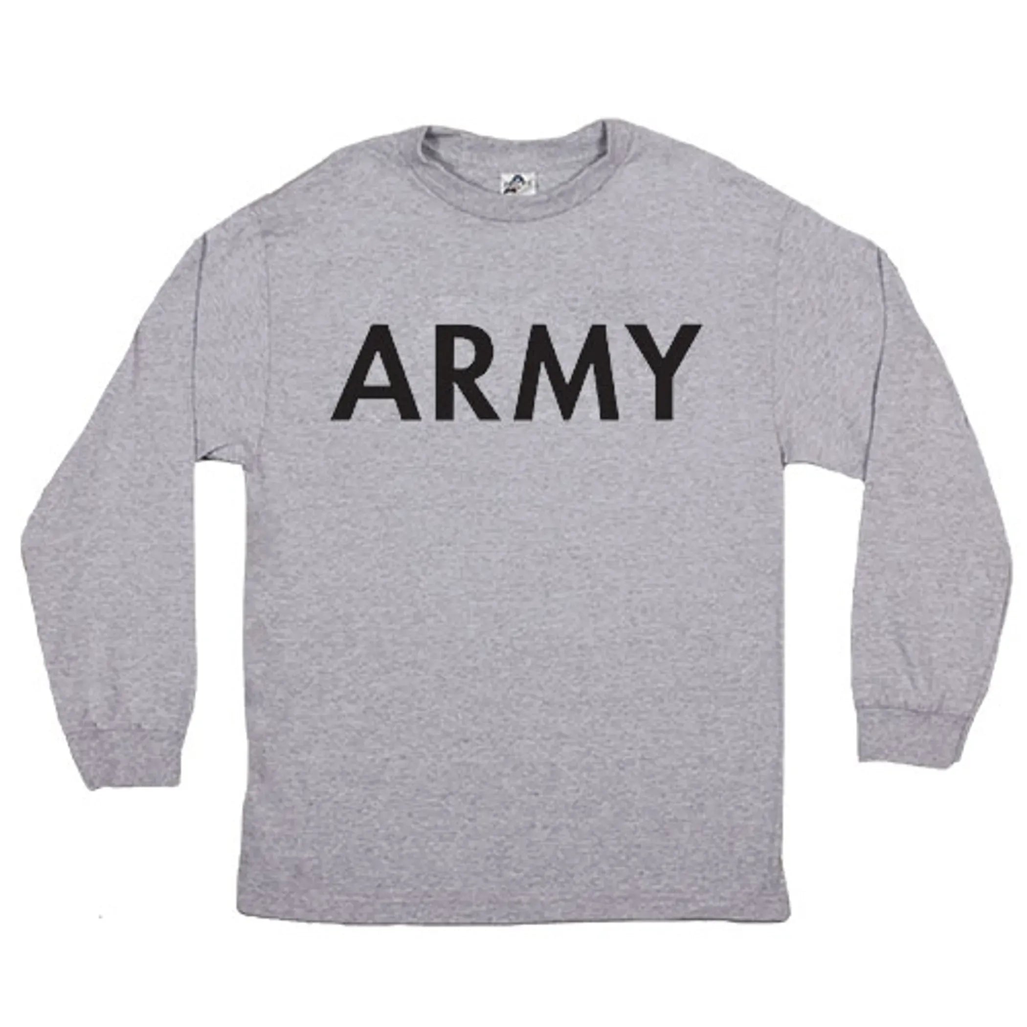 Army Long Sleeve T-Shirt Grey Small