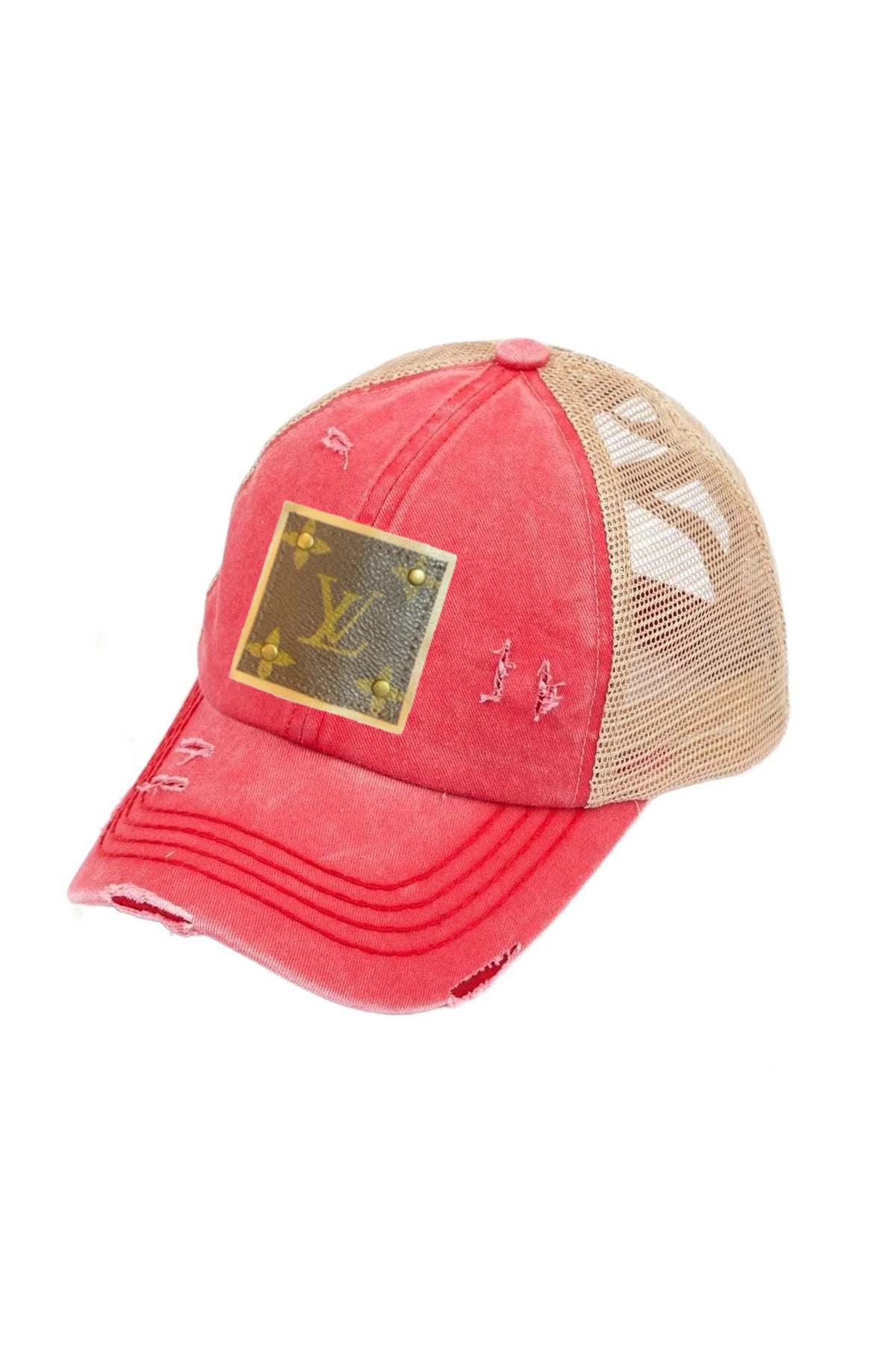 Upcycled Distressed Trucker Cap