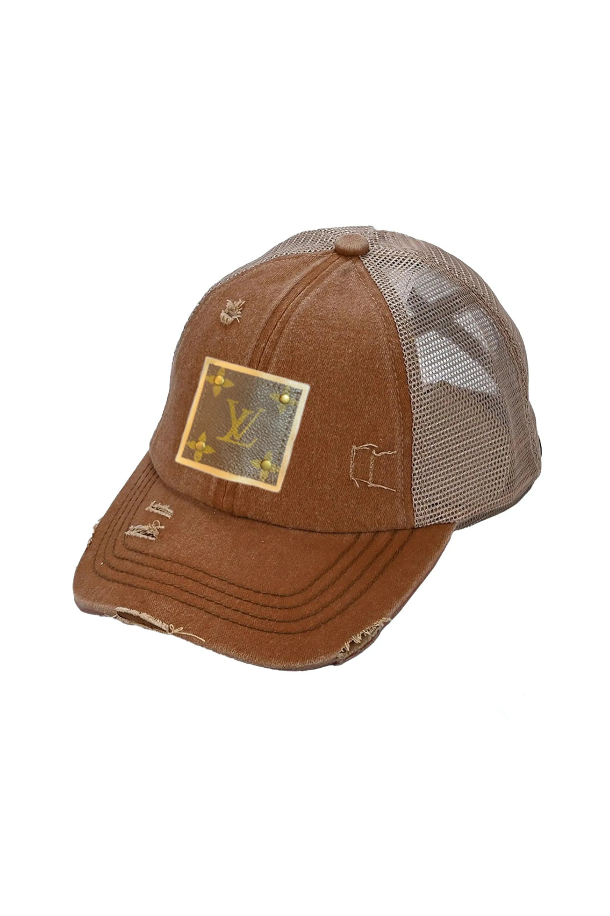 Upcycled Distressed Trucker Cap