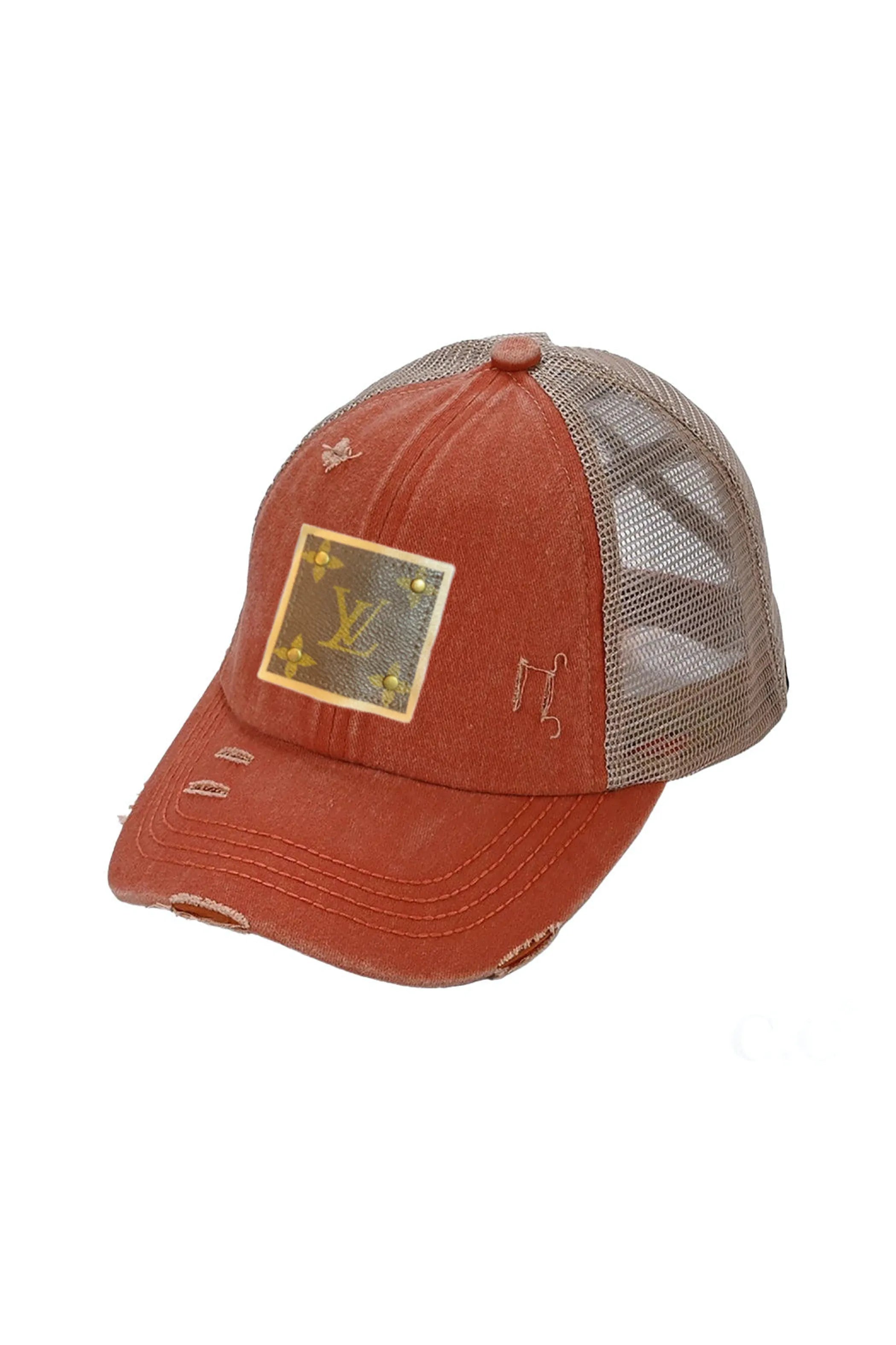 Upcycled Distressed Trucker Cap