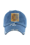 Upcycled Distressed Denim Baseball Cap