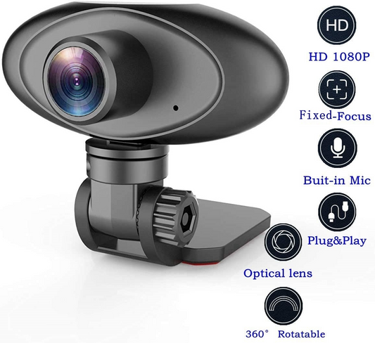 ,HD 1080P Webcam Noise Reducing USB Computer Desktop Camera