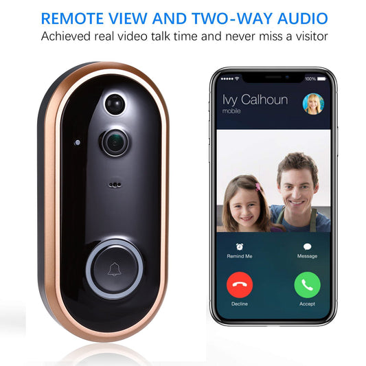 1080P Smart WIFI Doorbell Intercom Video Ring Door Bell With Camera IR